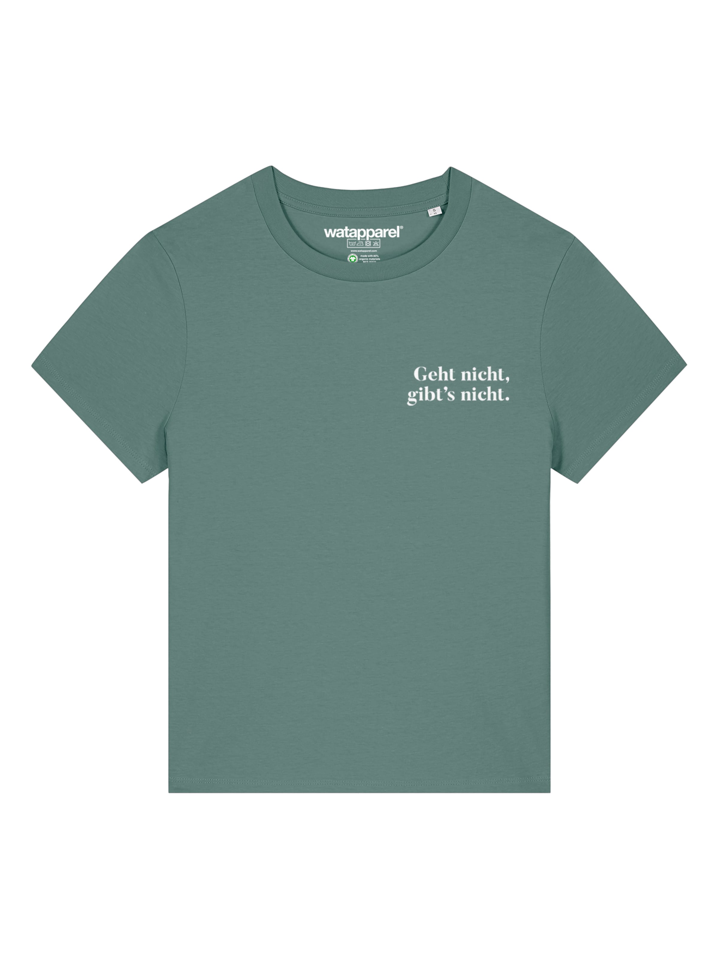 T-shirt 'Geht Nicht Gibts Nicht' Watapparel en vert : devant