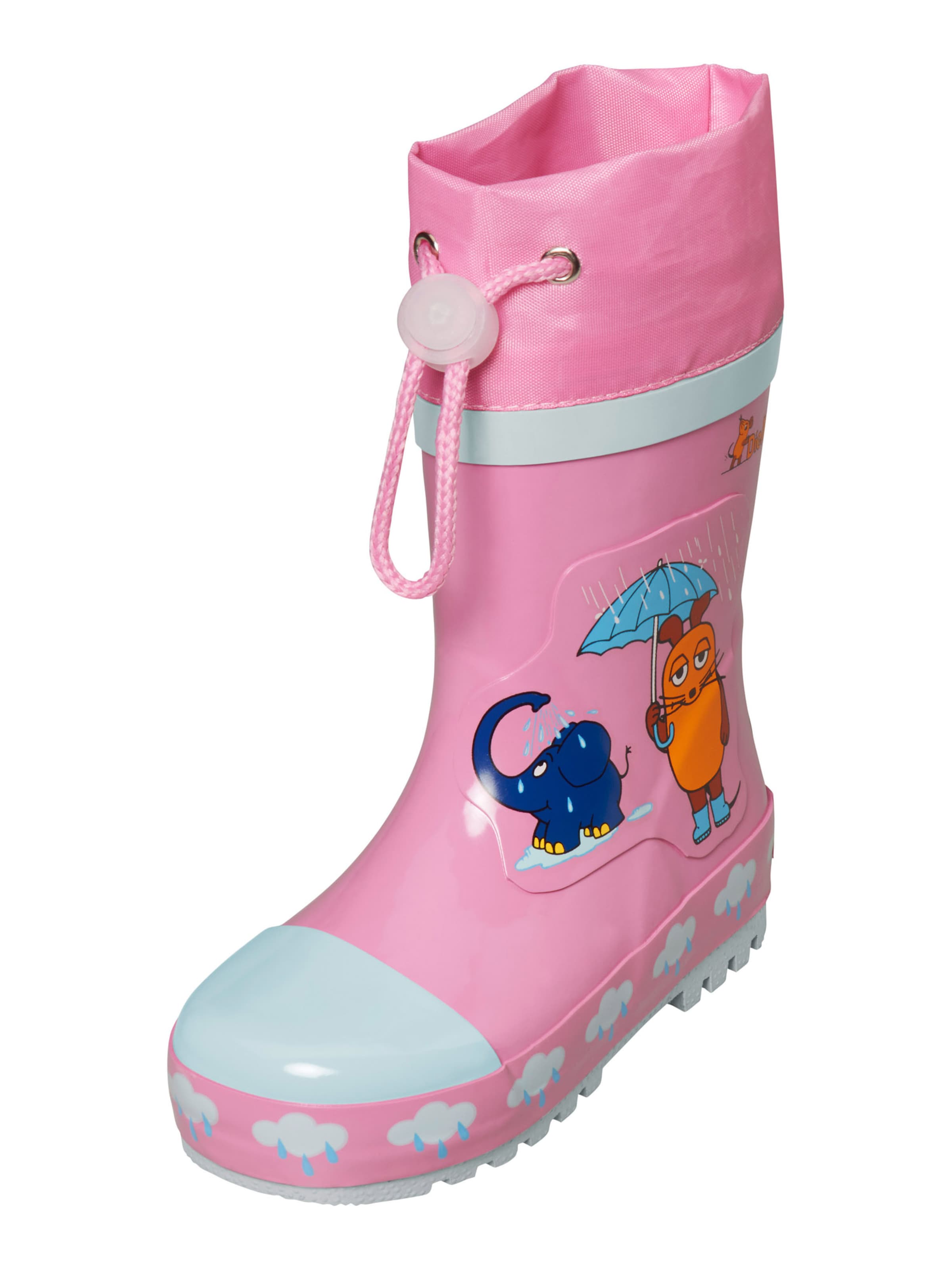 PLAYSHOES - Botas de lluvia 'Maus & Elefant' en rosa: frente