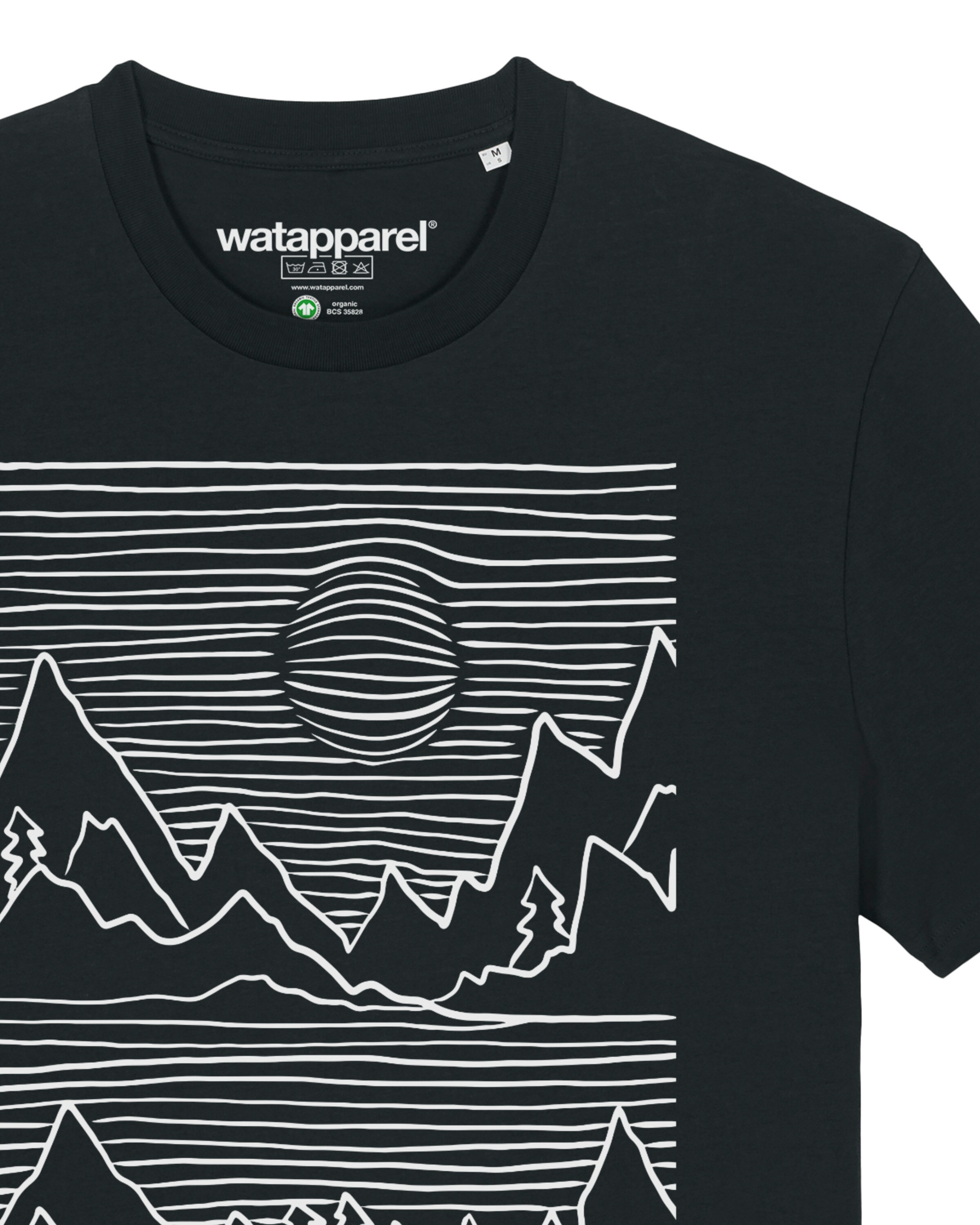 T-Shirt ' Mountains ' Watapparel en noir