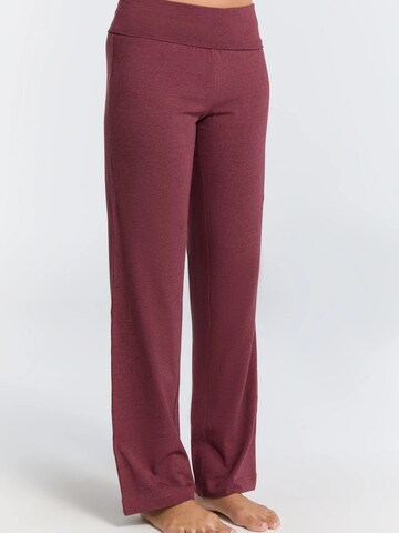 Leela COTTON Wide leg Pants 'Damen Bio-Baumwoll Komforthose' in Red