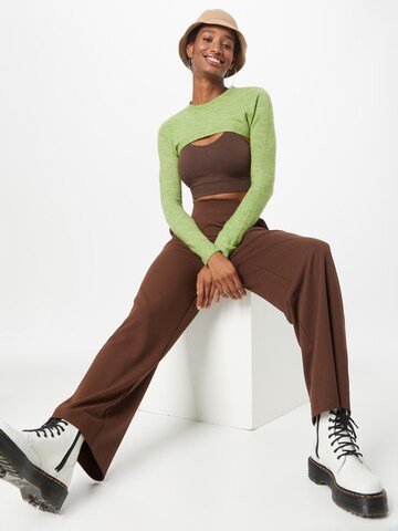 ONLY Wide Leg Hose 'SANIA' in Braun