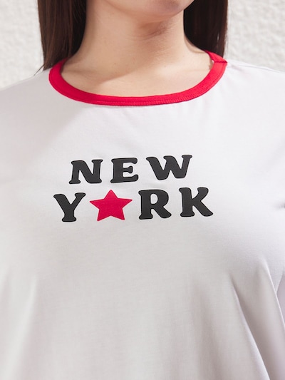 Trendyol Curve Koszulka w kolorze czerwony / czarny / białym, Podgląd produktu