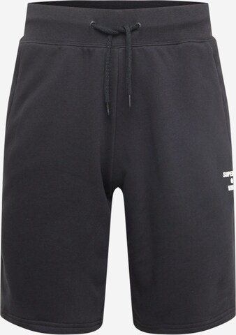 Superdry - regular Pantalón deportivo en negro: frente