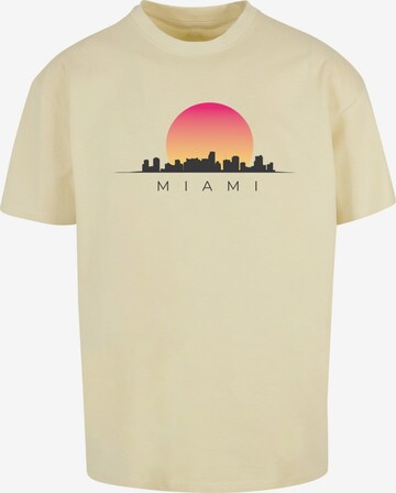 Maglietta 'Miami' di Merchcode in giallo: frontale