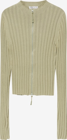 Pull&Bear Knit cardigan in Green: front