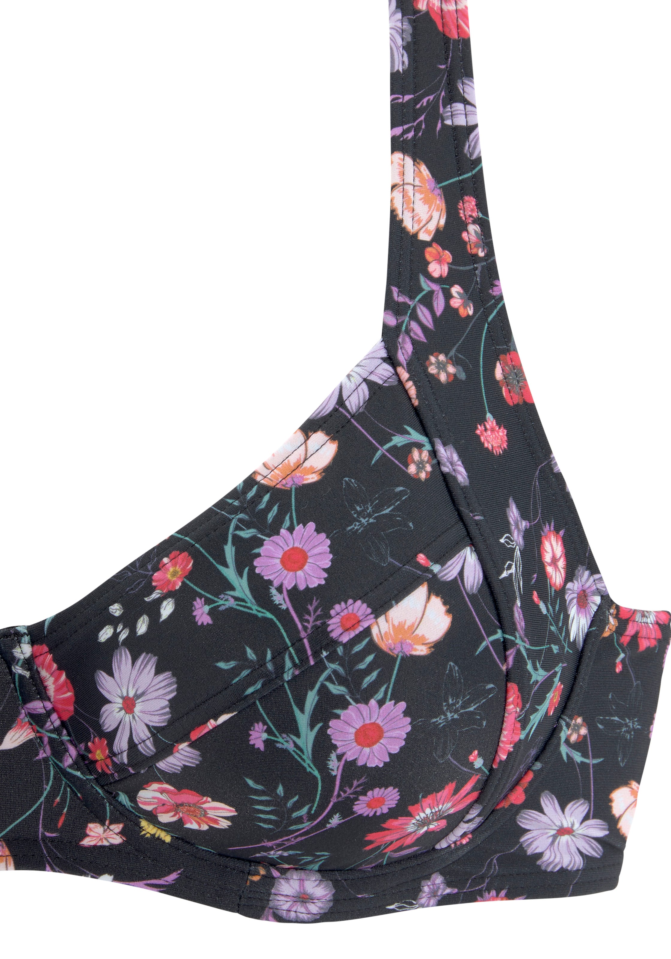 LASCANA Balconette Bikini top in Black
