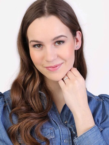 Boucles d'oreilles Lucardi en argent : devant
