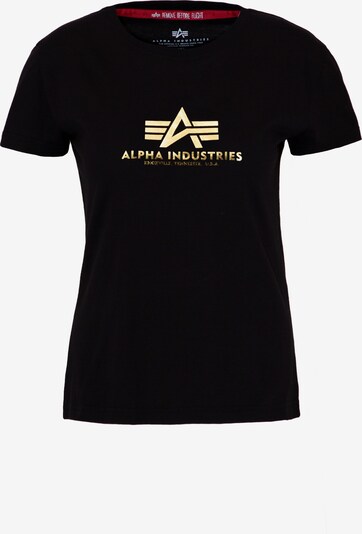 ALPHA INDUSTRIES T-Shirt in gold / schwarz, Produktansicht