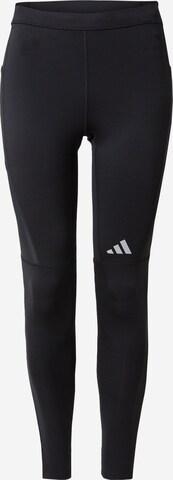 ADIDAS PERFORMANCE Skinny Sports trousers 'Run It' in Black: front