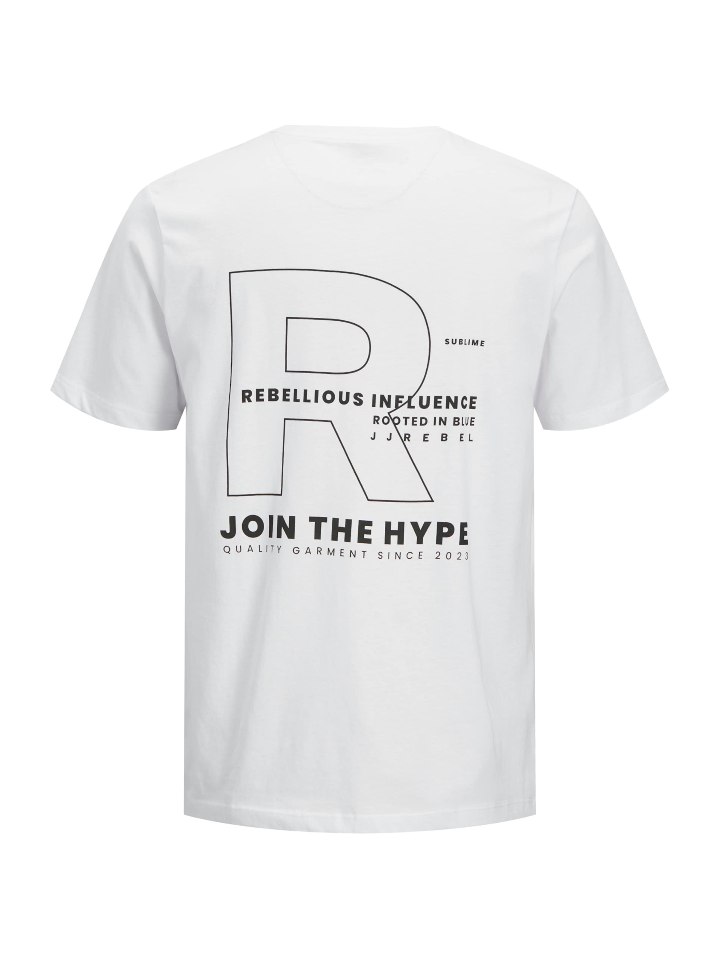 JJ Rebel Тениска 'JREBzaki' в бяло