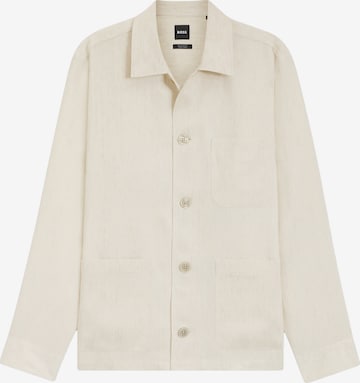 BOSS Comfort Fit Businesshemd in Beige: Vorderseite