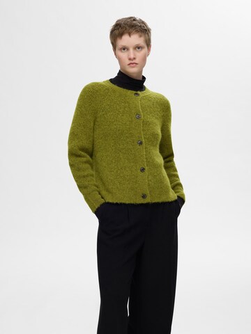 SELECTED Knit cardigan in Green: front