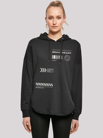 F4NT4STIC Sweatshirt 'Brave Heart' in Zwart: voorkant