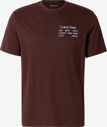 Maglietta '30S' di Calvin Klein Jeans in marrone: frontale