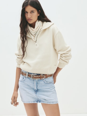 Pull&Bear Пола в синьо: отпред