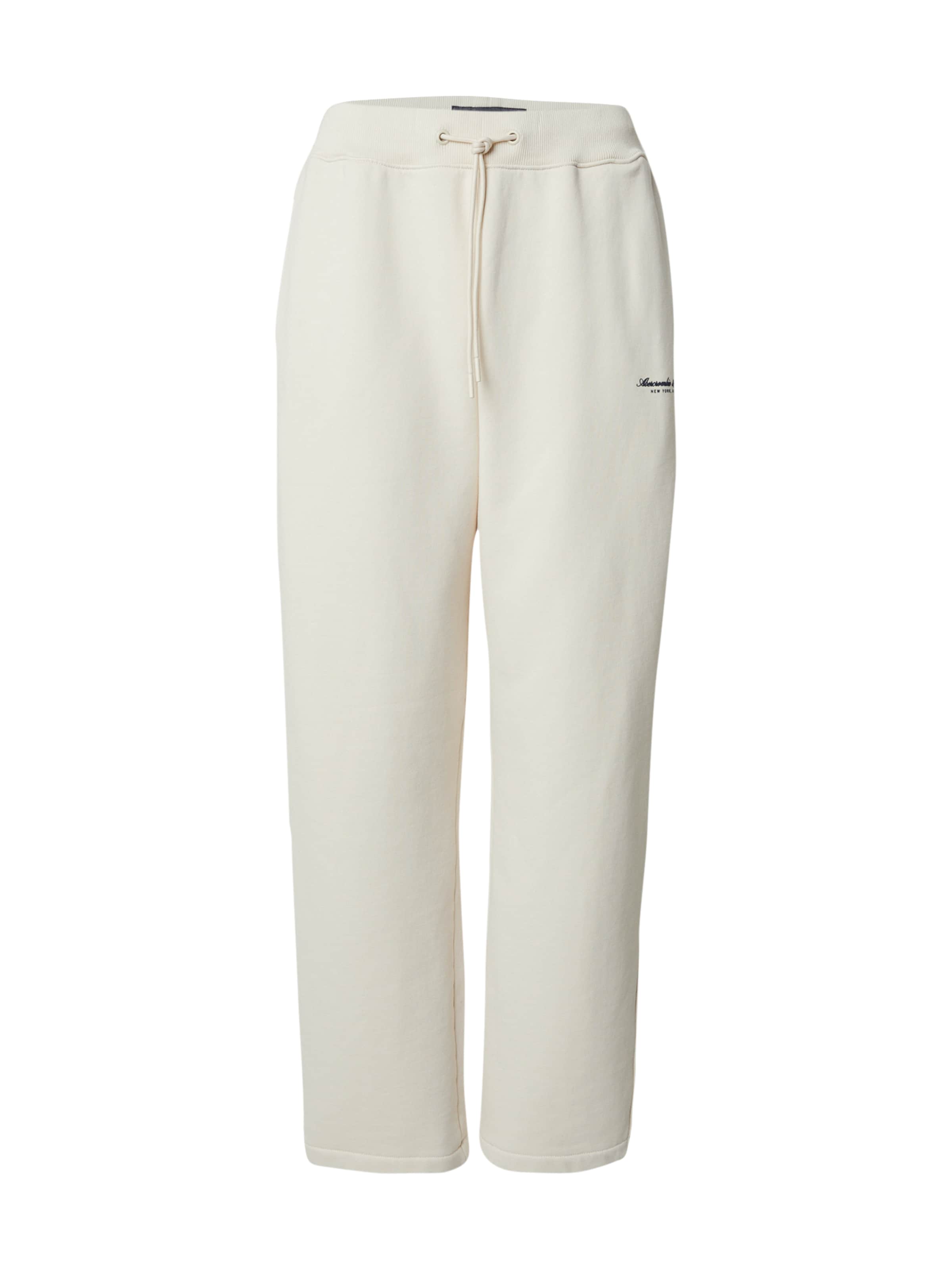 Loosefit Pantalon Abercrombie & Fitch en beige : devant