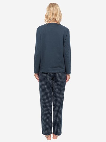 SCHIESSER Pyjama 'Organic Cotton' in Blau