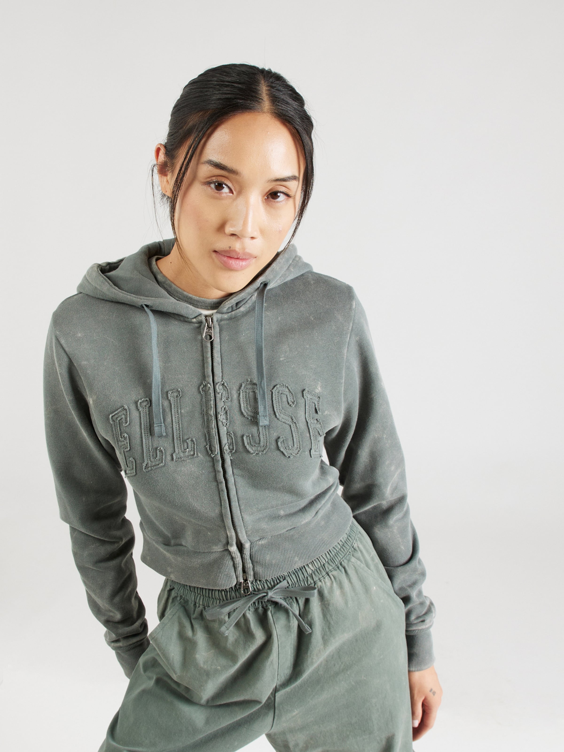 ELLESSE Zip Up Hoodie Lou in Green ABOUT YOU