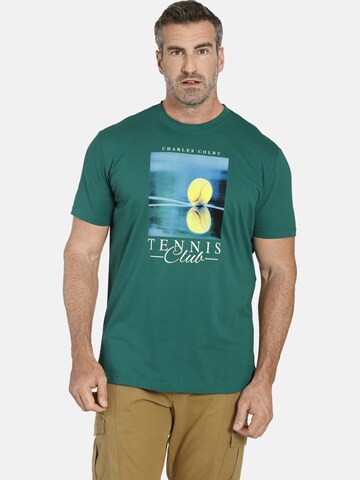 T-Shirt ' Earl Hylmer ' Charles Colby en vert : devant