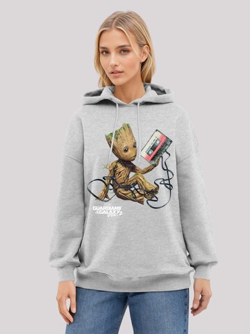 F4NT4STIC Sweatshirt 'Marvel Guardians Of The Galaxy Vol2 Groot Tape' in Grijs: voorkant