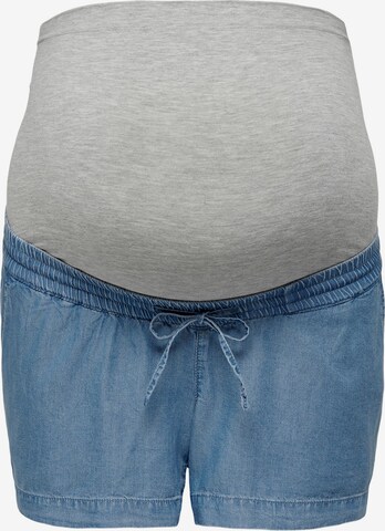 Only Maternity Regular Shorts in Blau