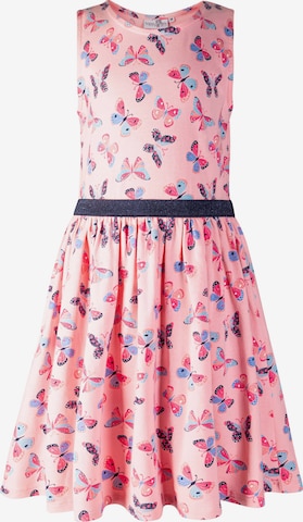 happy girls Dress in Pink: front