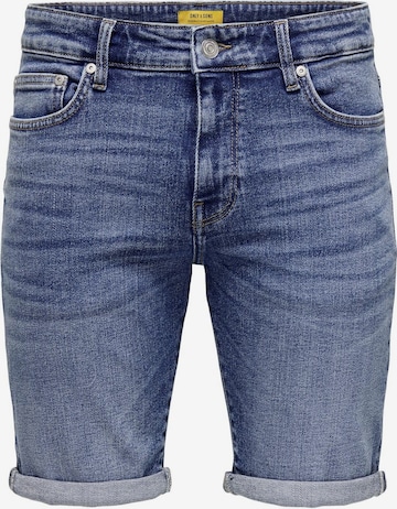 Coupe slim Jean 'Ply' Only & Sons en bleu : devant