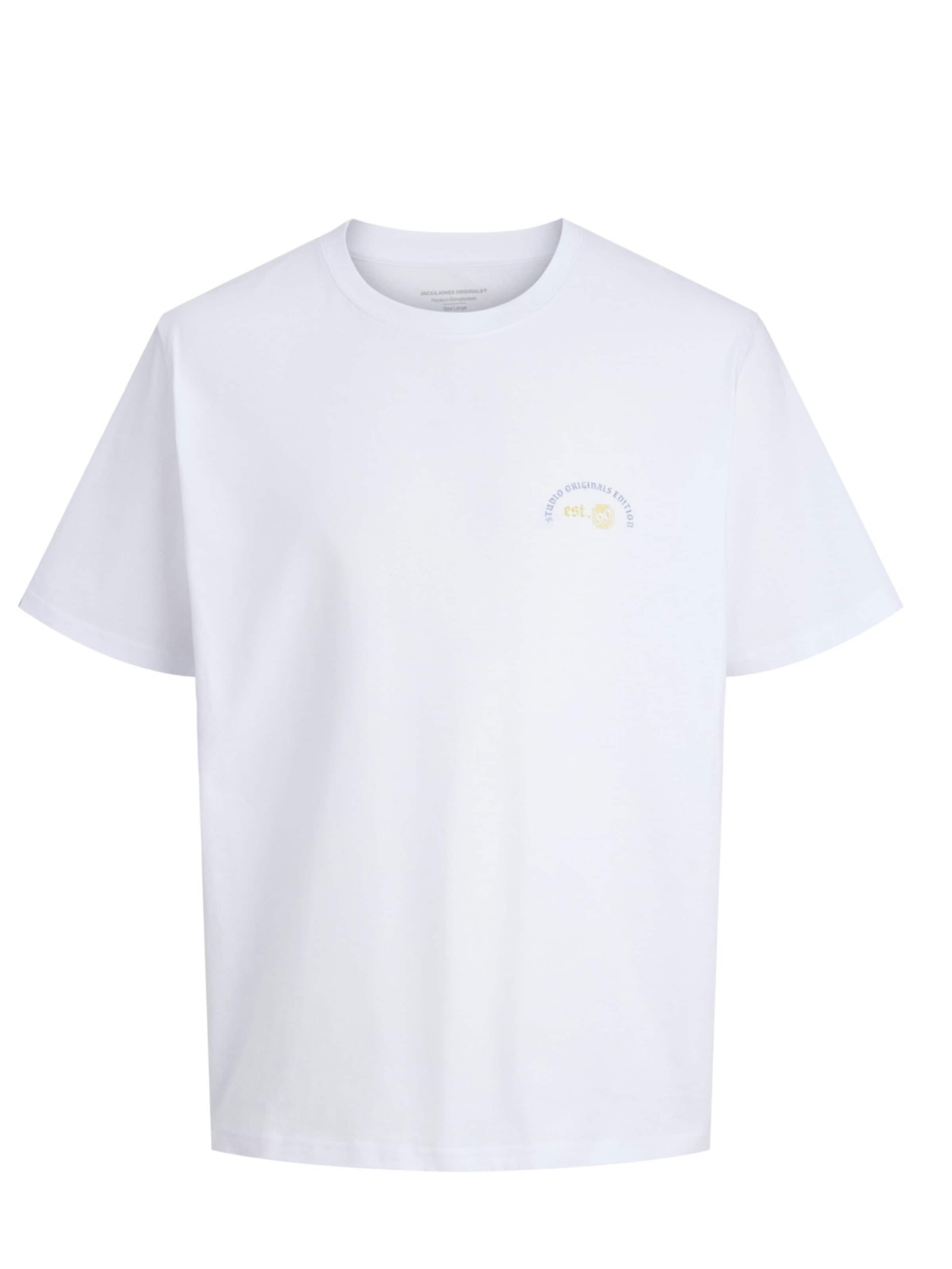 T-shirt 'Jack & Jones - Heren t-shirt' JACK & JONES en blanc : devant