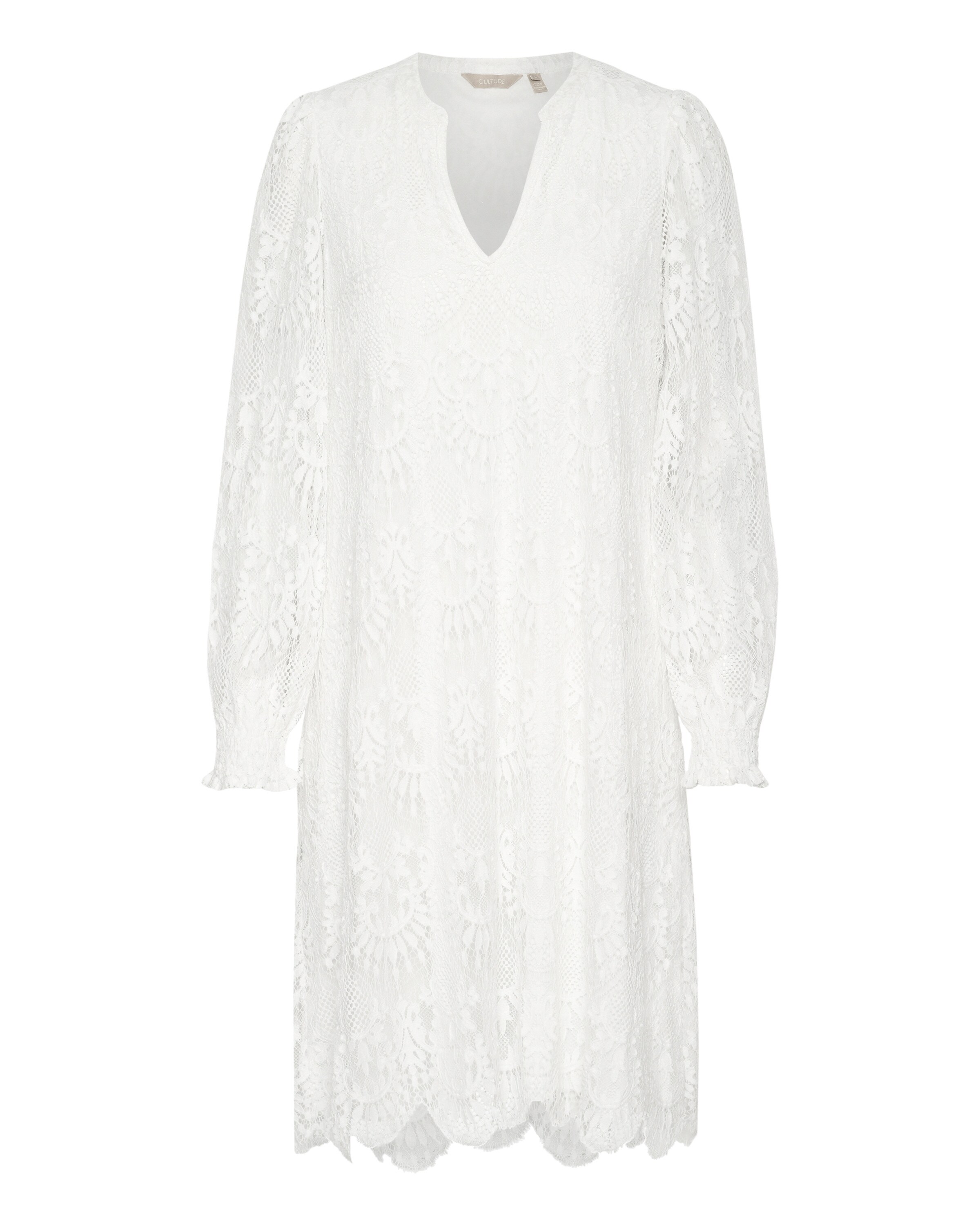 CULTURE Jurk 'Bellis Okram Giselle' in Wit: voorkant