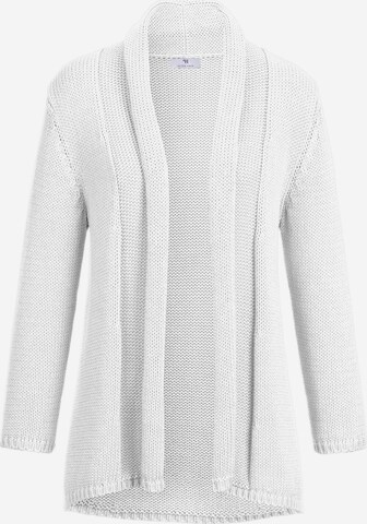 Peter Hahn Knit Cardigan in White: front