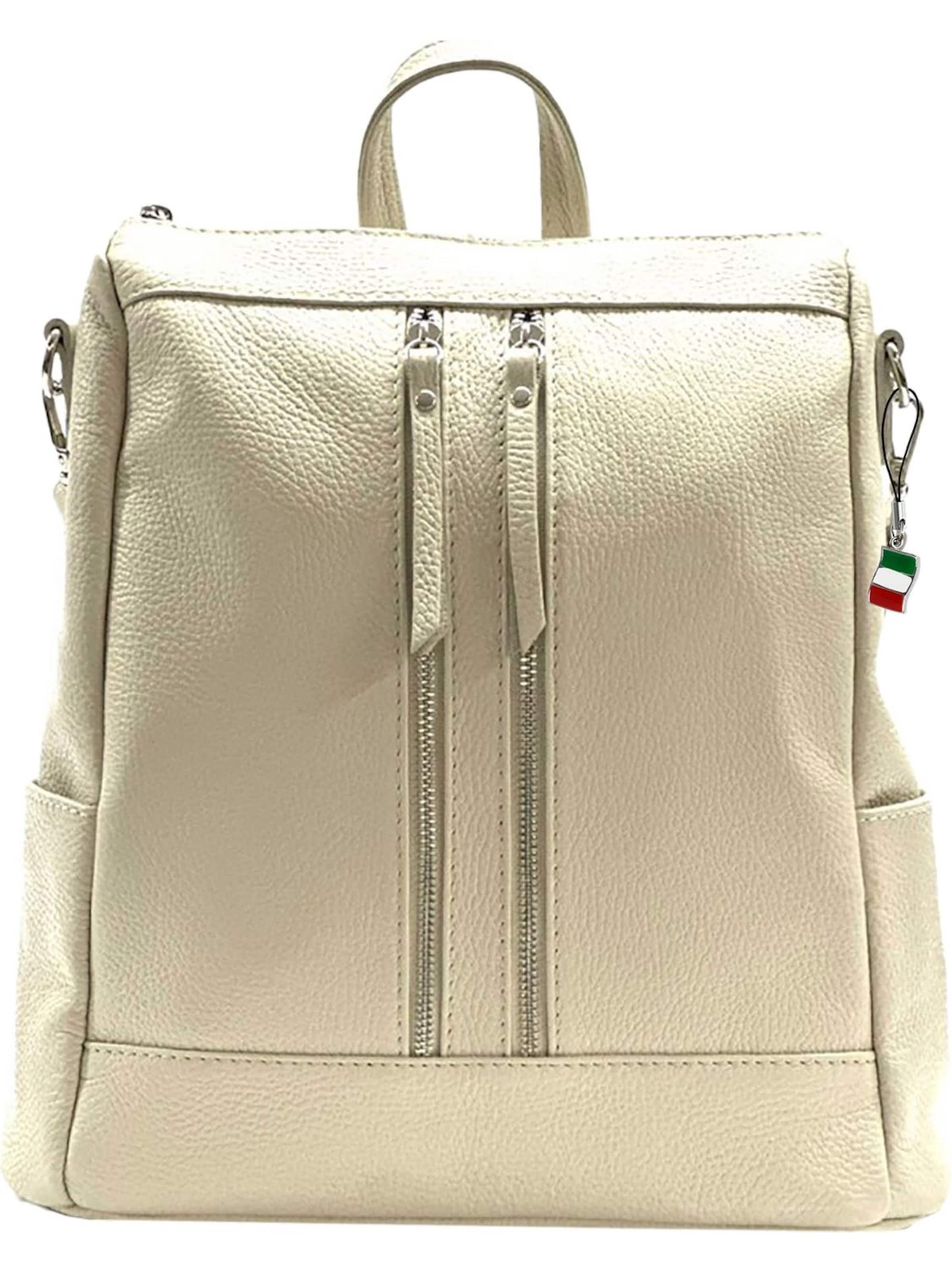 Florence Backpack in Beige: front
