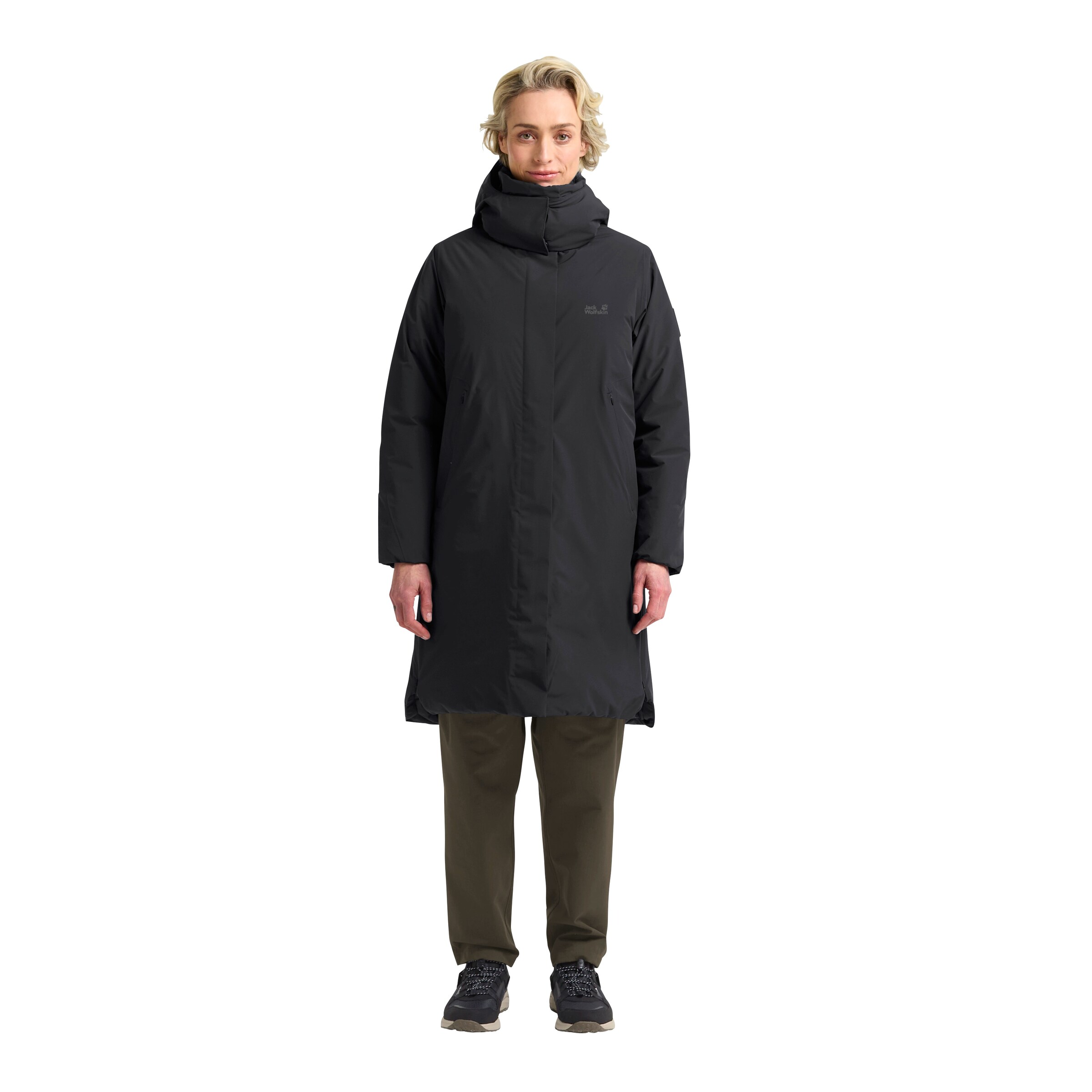 JACK WOLFSKIN Outdoor Coat in Black: front