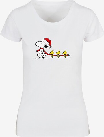 Merchcode T-Shirt 'Peanuts Duck Run' in Weiß: predná strana