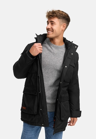 Manteau d’hiver 'INTardil' INDICODE JEANS en noir