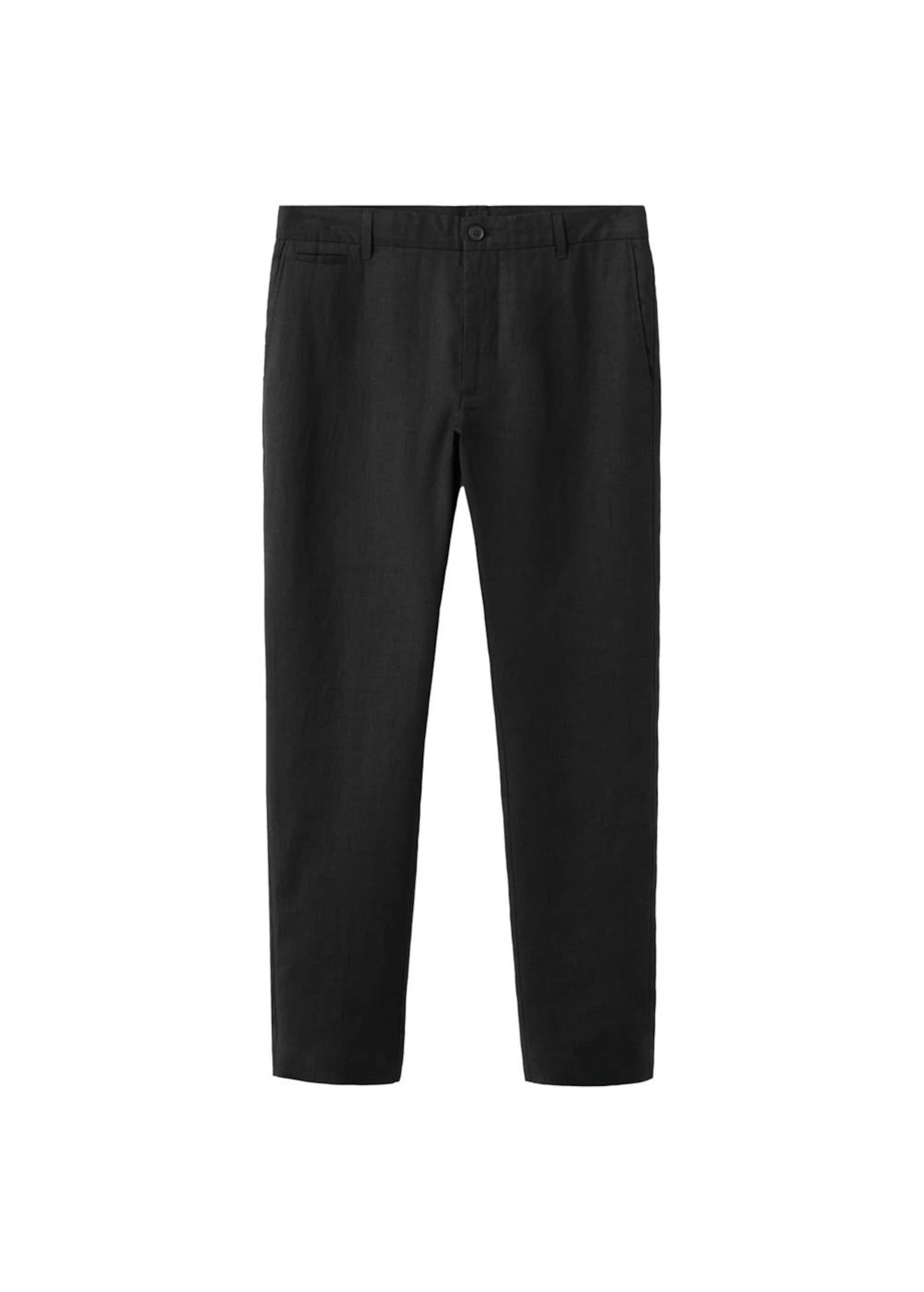 MANGO MAN Slim fit Chino Pants 'Oyster' in Black: front