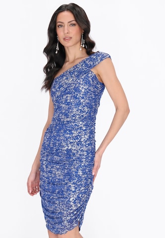 Robe de cocktail 'Festive' faina en bleu : devant
