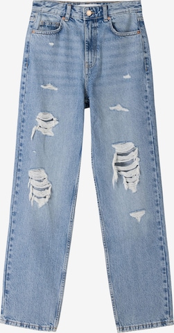 Bershka Regular Jeans in Blue: front