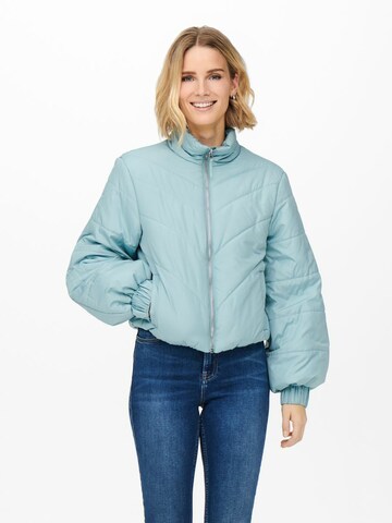 JDY Winter Jacket in Blue: front