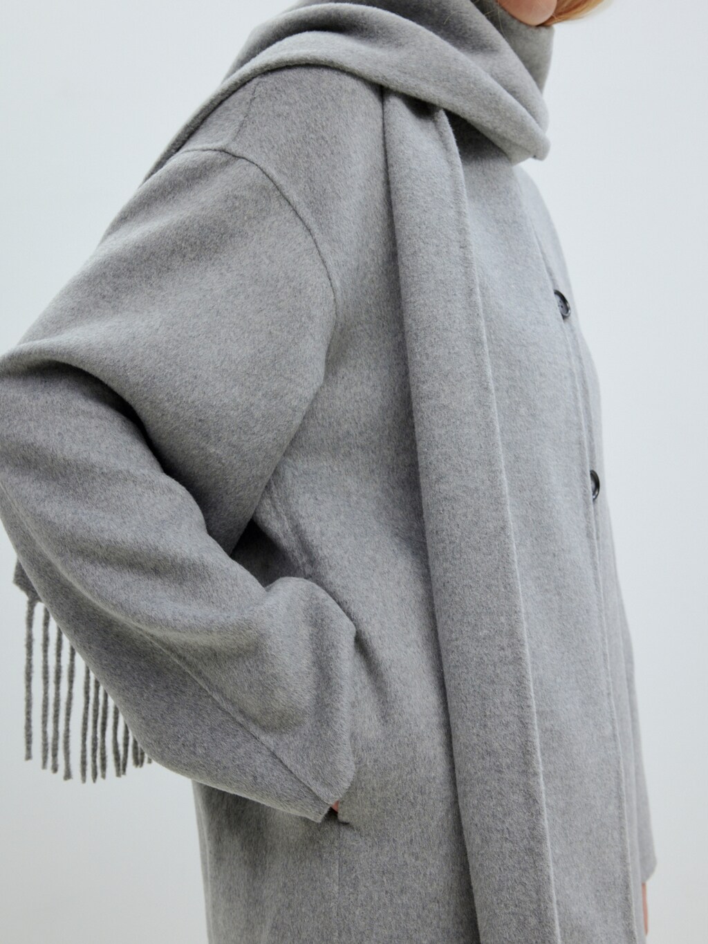 Mantel mit Schal 'Mayu' (GRS)
