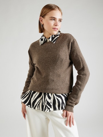 Pull-over NLY by Nelly en marron : devant