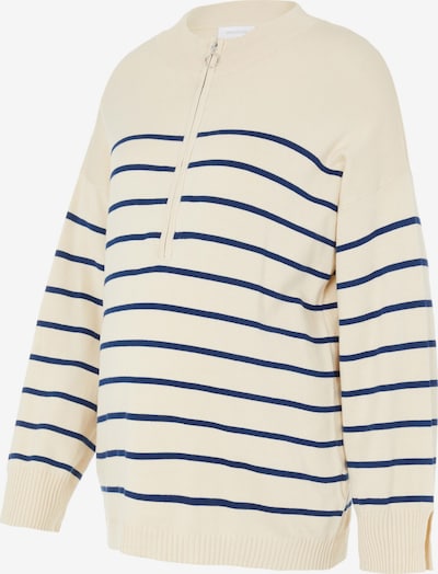 MAMALICIOUS Пуловер 'Simone' в нейви синьо / бяло, Преглед на продукта