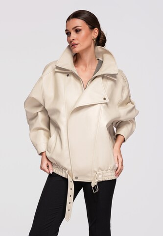 Ombre Tussenjas in Beige: voorkant