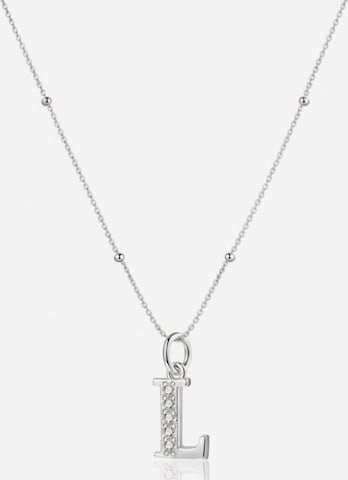 Hey Happiness Ketting 'Letter L' in Zilver: voorkant
