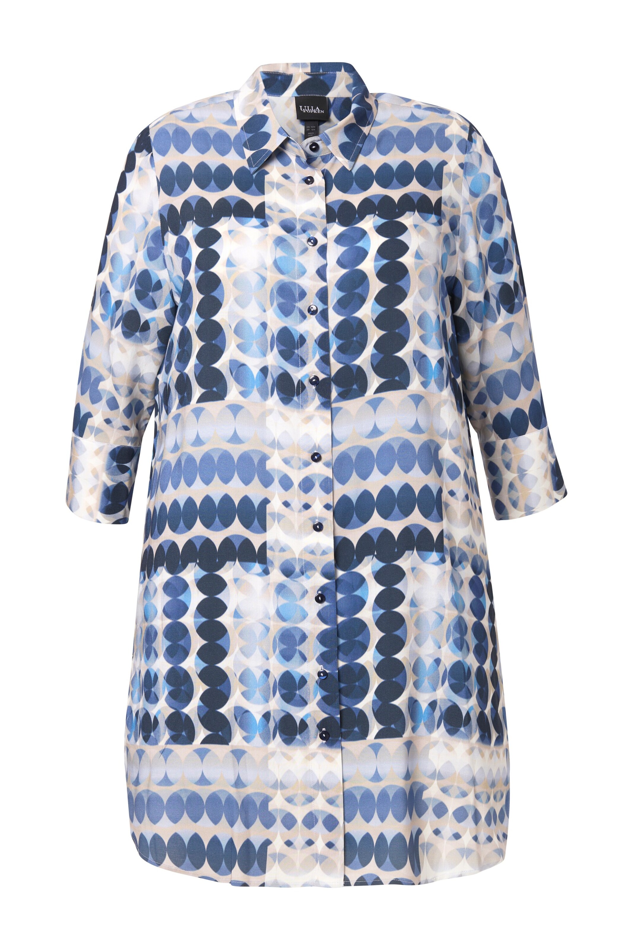 Ulla Popken Tuniek in Blauw: voorkant