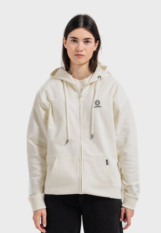 Oldskull Sweatjacke 'Basic Oldskull 25' in Weiß: Vorderseite