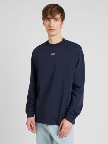HUGO Sweatshirt 'Daposo' in Blauw: voorkant