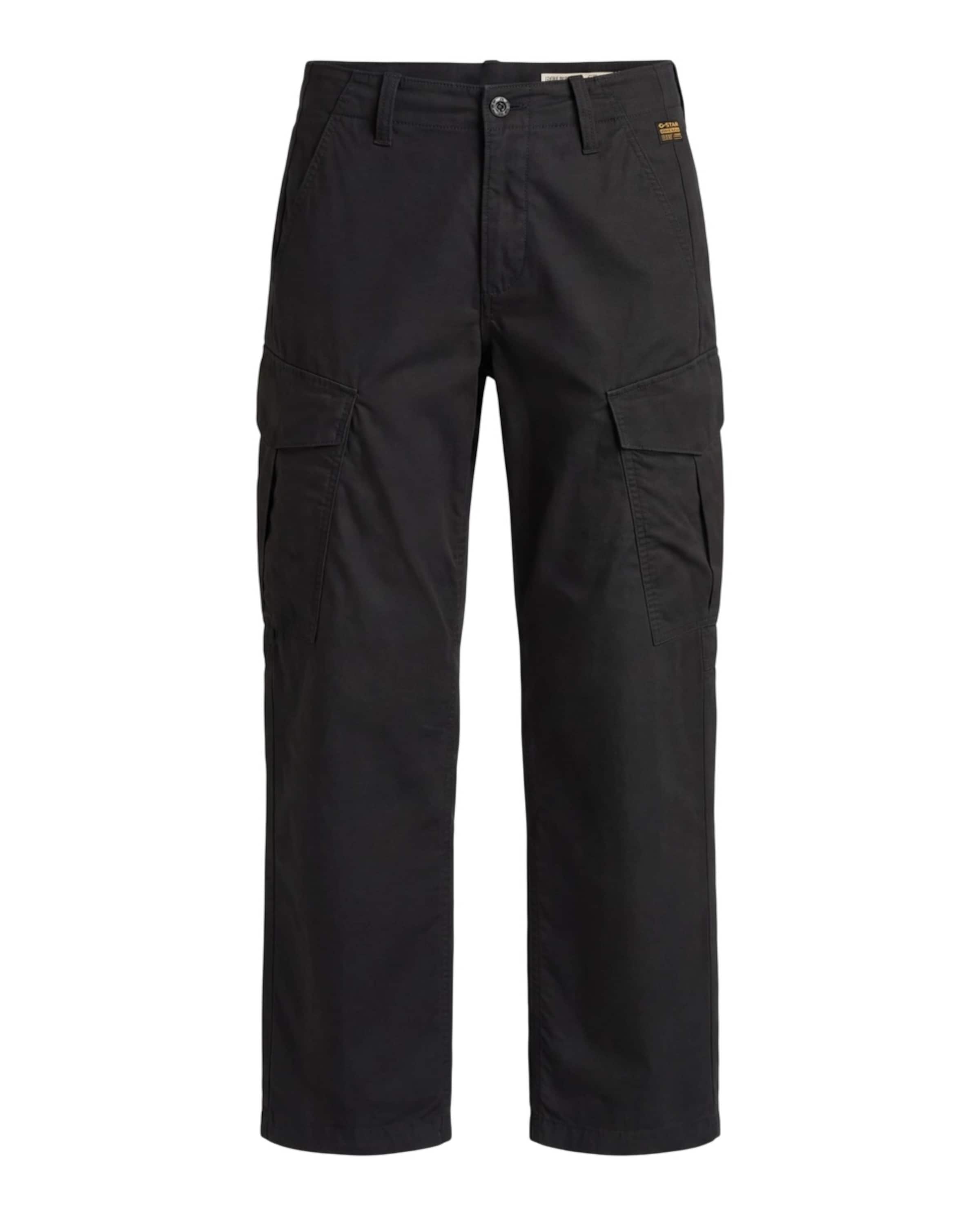 Loosefit Pantalon cargo 'Holt' G-STAR en noir : devant