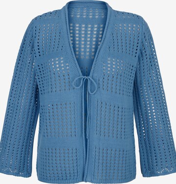 MIAMODA Gebreid vest in Blauw: voorkant