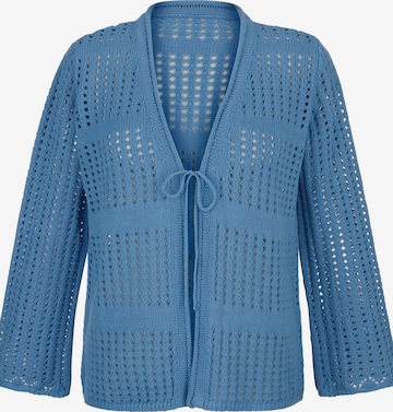 MIAMODA Knit Cardigan in Blue: front