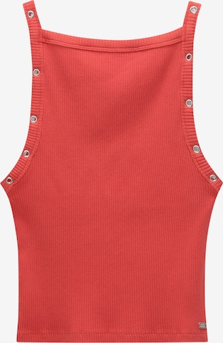 Pull&Bear Top w kolorze czerwony: przód